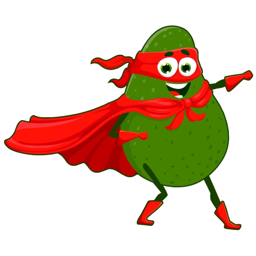 Craft Supply Classroom Cutout | Superhero Avocado Fruit Cutout